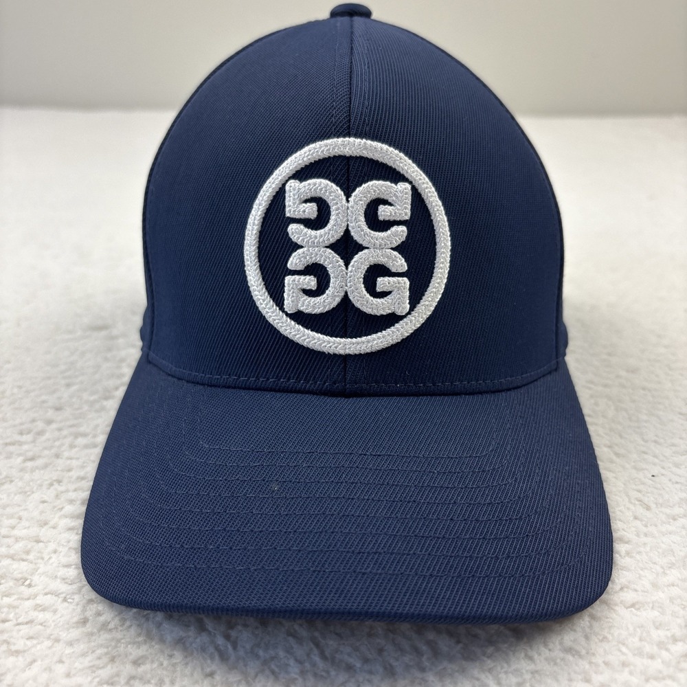 G/FORE 'Circle G's Stretch Twill' Golf Hat Navy Blue/White Snapback Adjustable - Picture 2 of 9